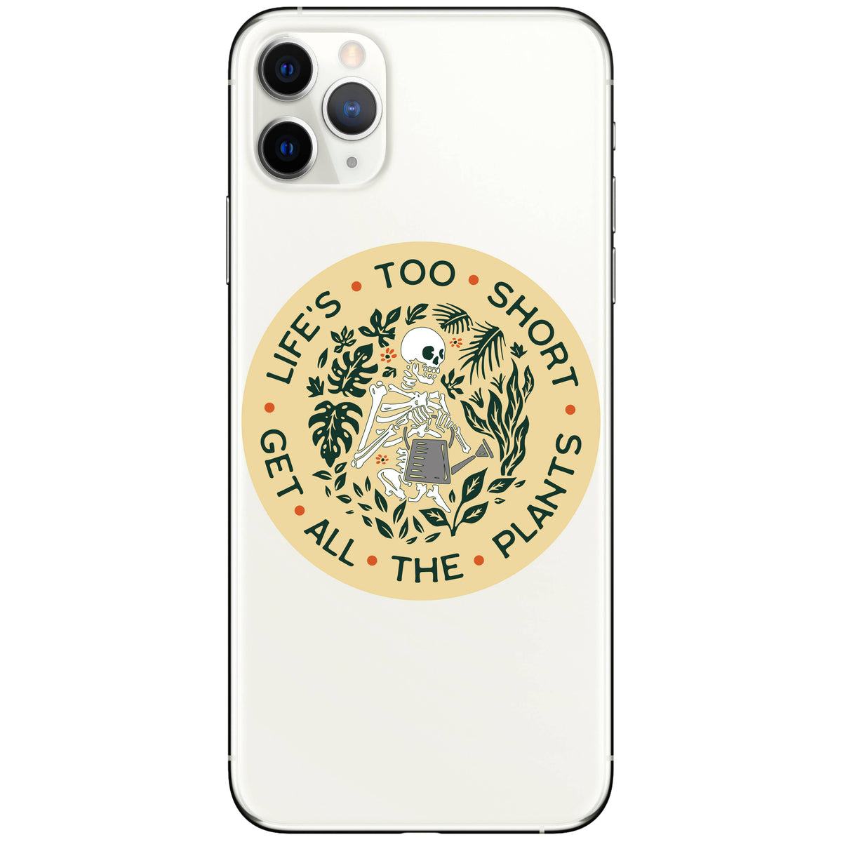 Cute Funny Plant Life Skeleton High Quality Vinyl Sticker