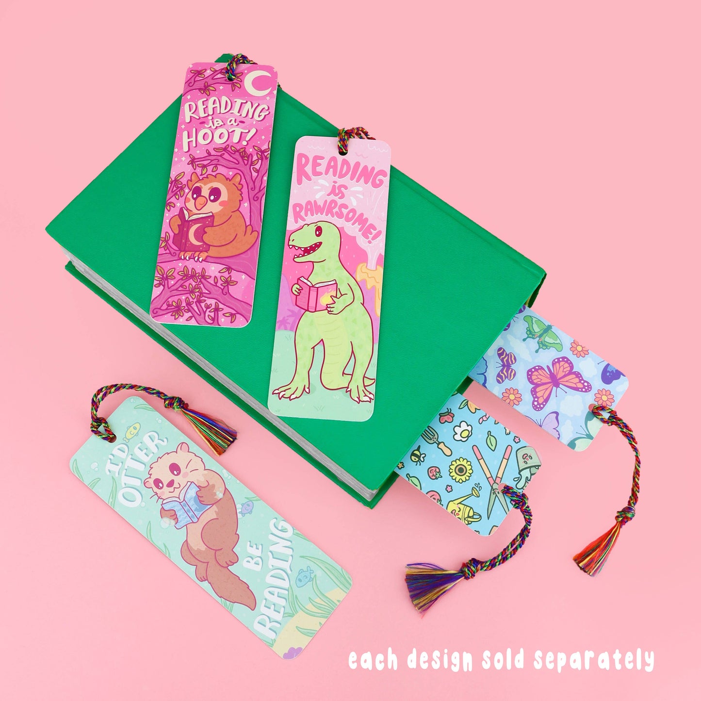Planter Pals and Garden Gear Reading Bookmark with Tassel