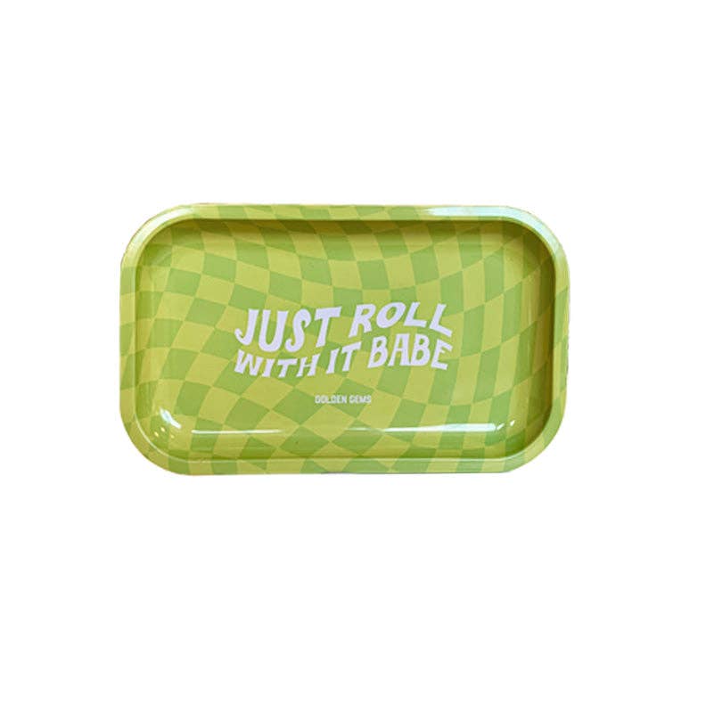 Just Roll with it Babe Medium Tray: Acid Lime Checker