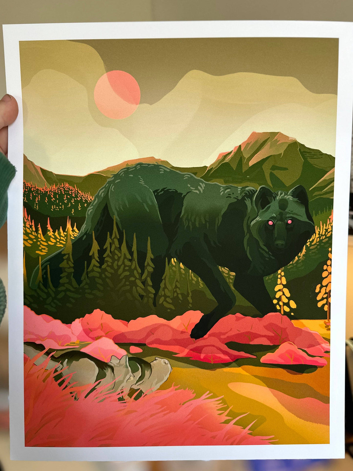 Smoke Wolf in Lamar Valley: 11x14
