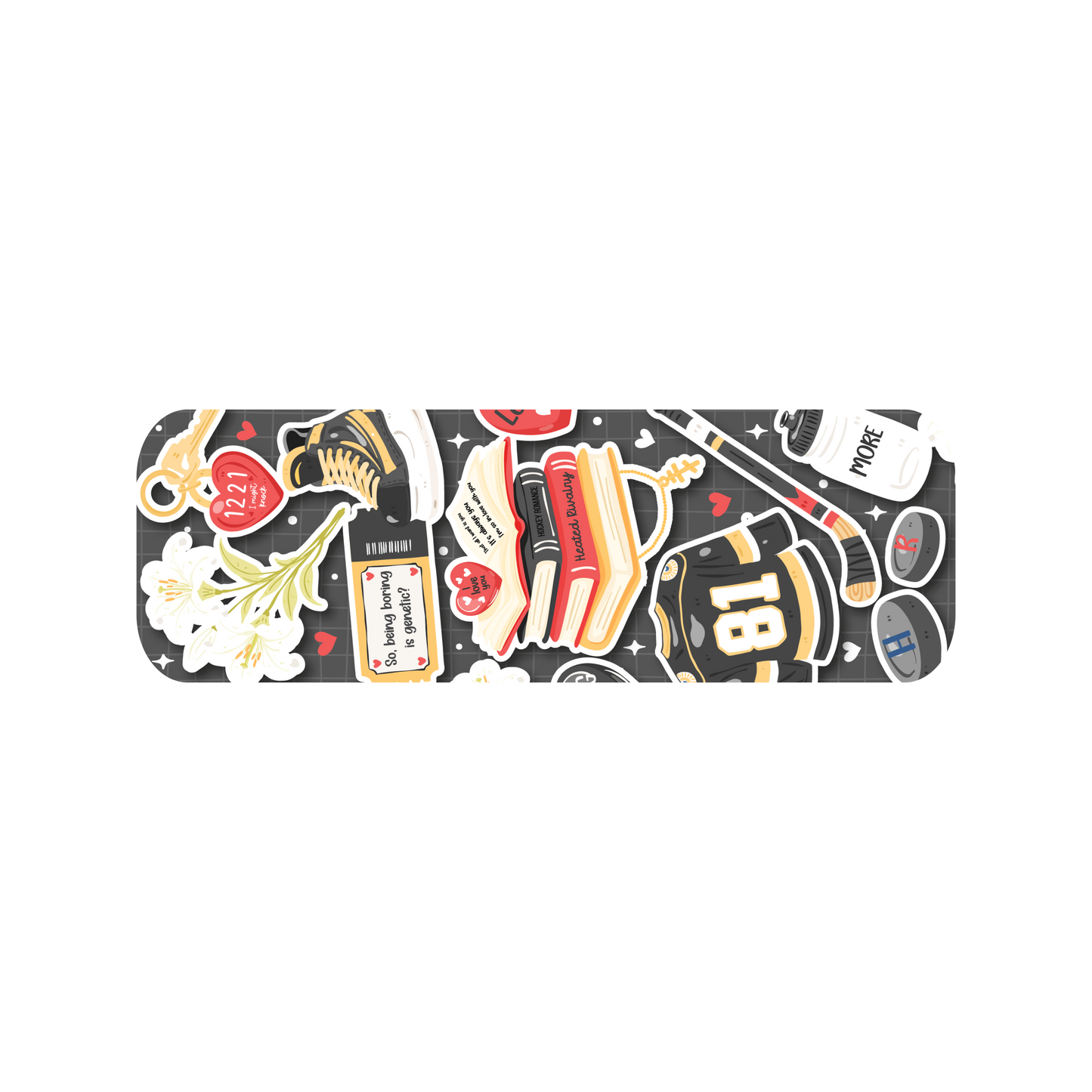 Heated Rivalry Inspired Hockey Romance Bookmark