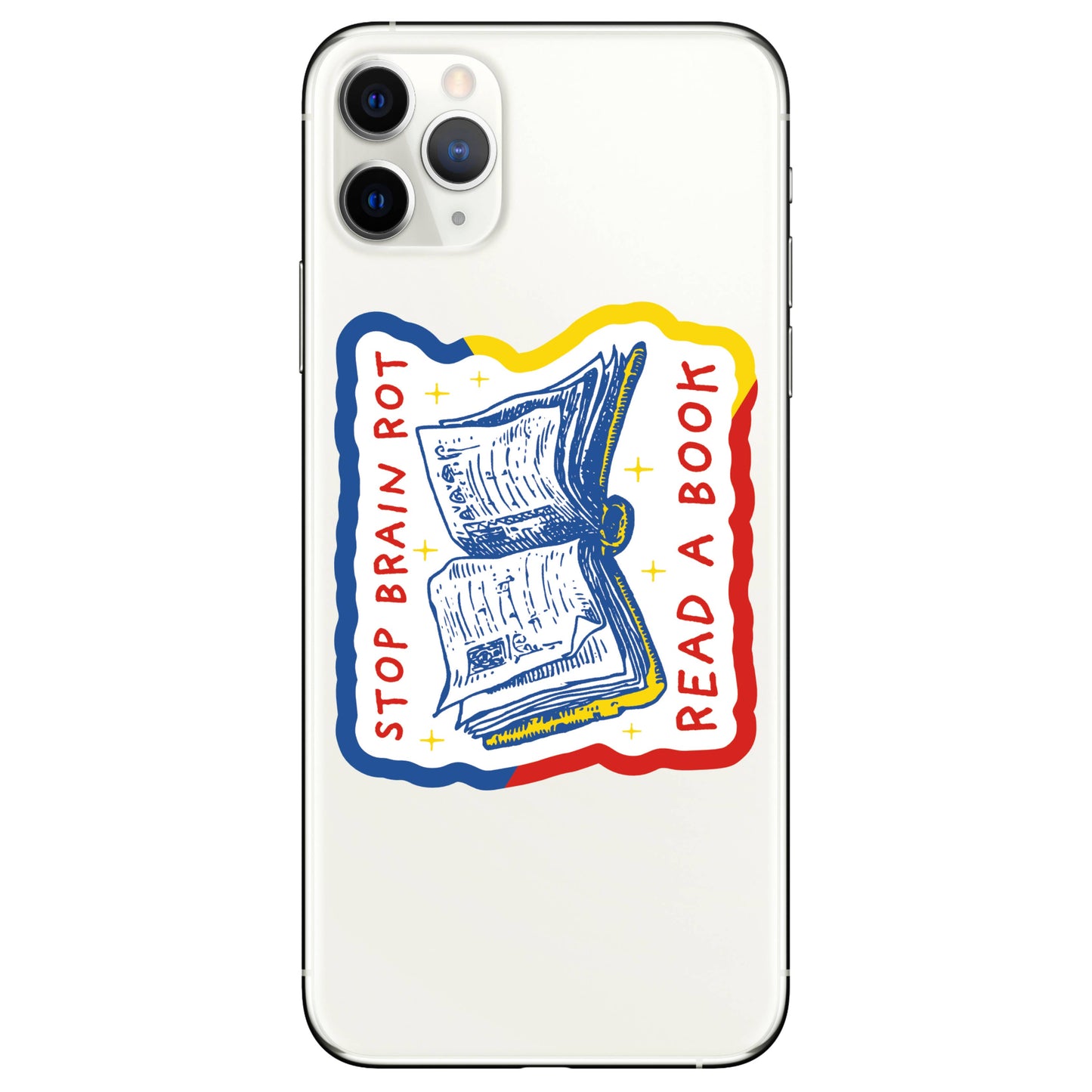 Book Read Funny Humor Brain Rot High Quality Vinyl Sticker