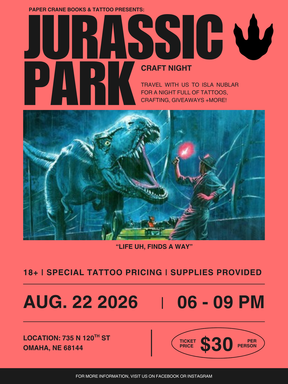 Jurassic Park craft night