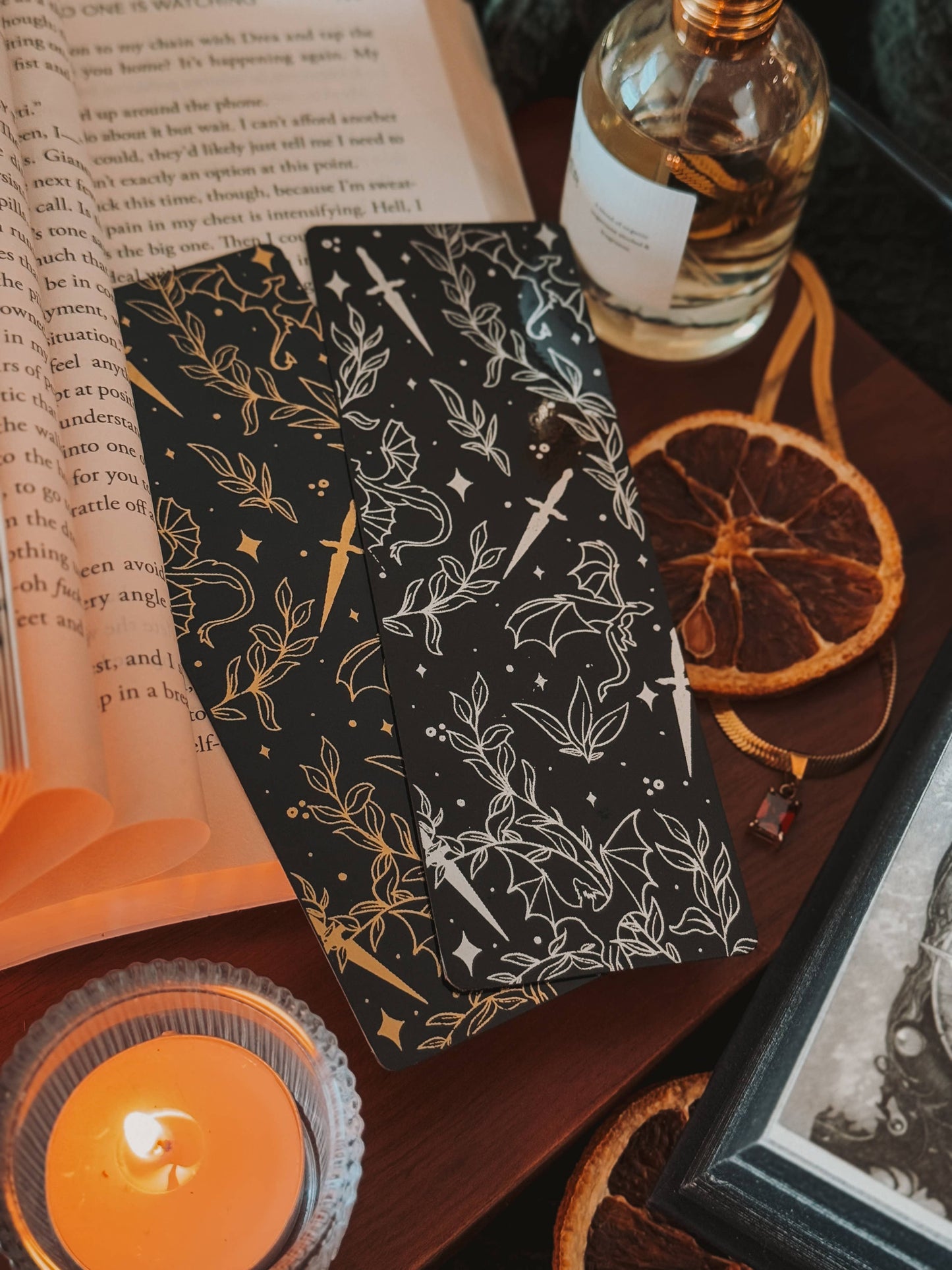 Fantasy Dragon Foil Bookmark: Gold / Tassel