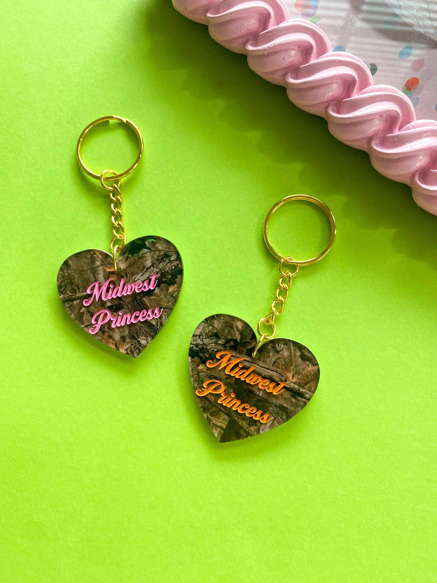 Midwest Princess Keychain: Pink Font
