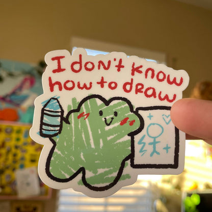 Cute Crayon Frog | Vinyl Sticker