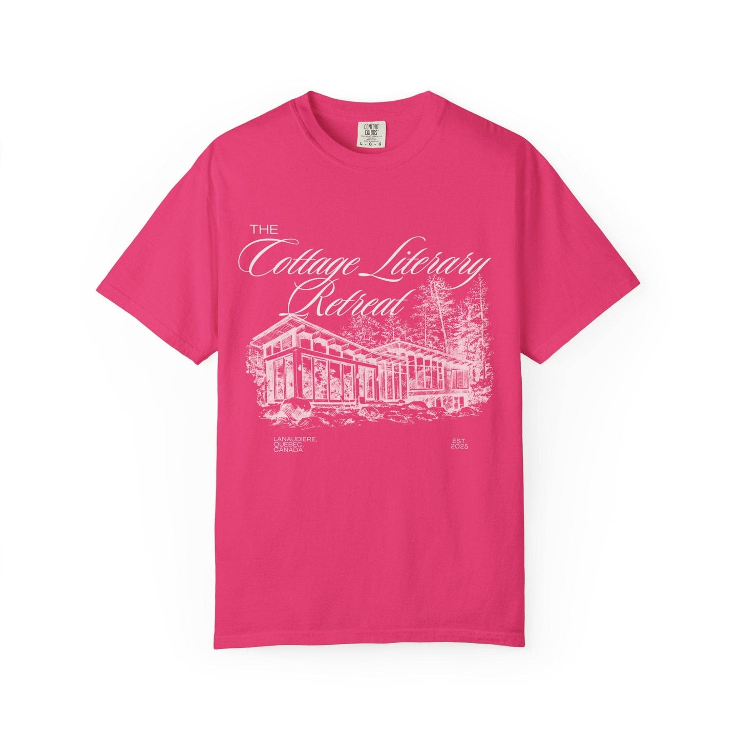 Heated Rivalry The Cottage Literary Retreat Tee: Black / XL
