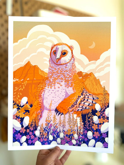 Owlbear in Glacier Print: 11x14