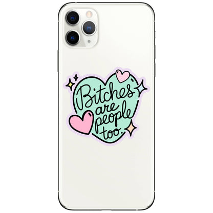 Funny Swear Bitches Heart High Quality Vinyl Sticker