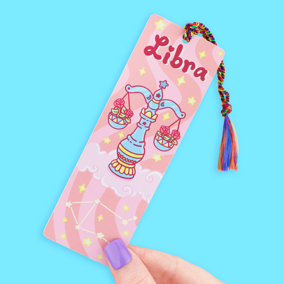 Libra Zodiac Bookish Horoscope Bookmark with Tassel