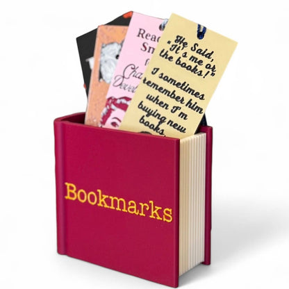 Bookmark Holder Caddy, Bookshelf Decor: Black