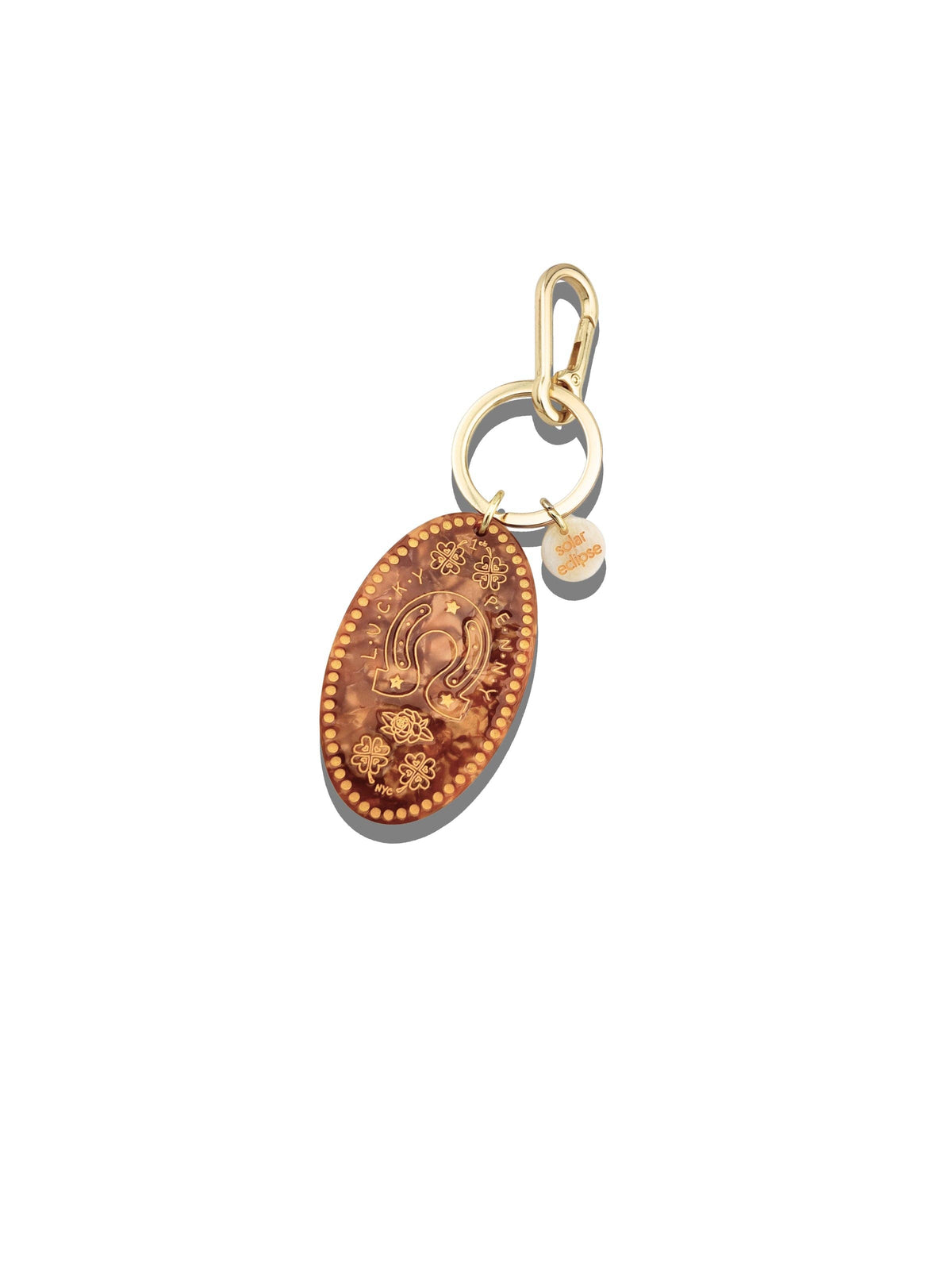 Hand-Painted Lucky Penny Bag Charm + Keychain | Eco-Friendly