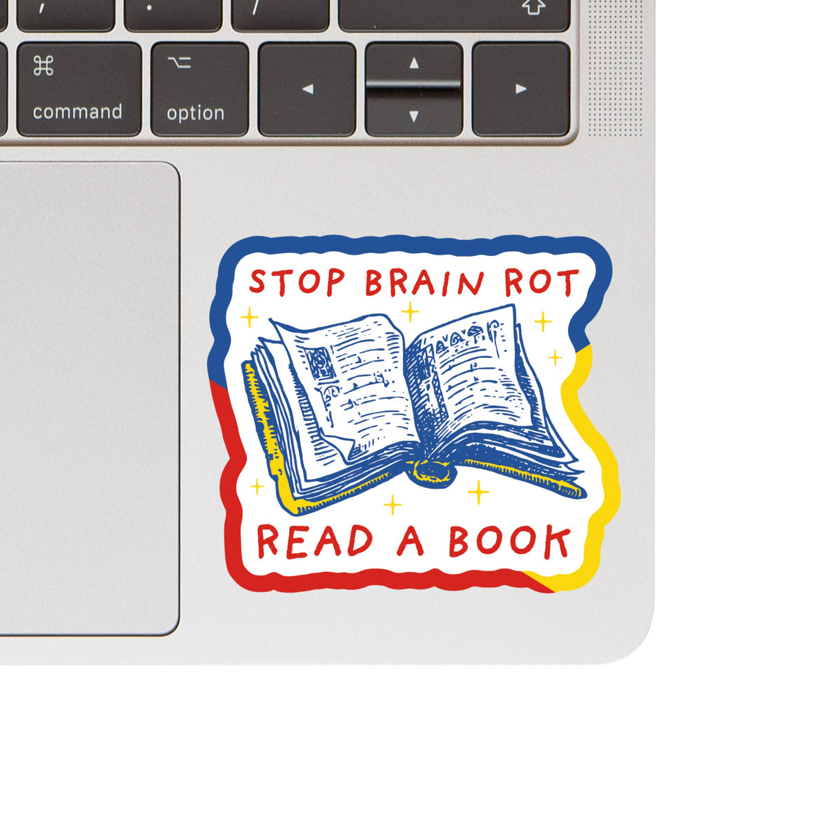 Book Read Funny Humor Brain Rot High Quality Vinyl Sticker