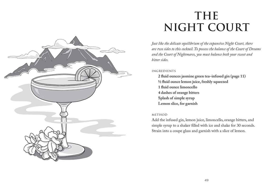The Unofficial A Court of Thorns and Roses Cocktail Book by J.  Becker: Hardcover; 144 pages / English