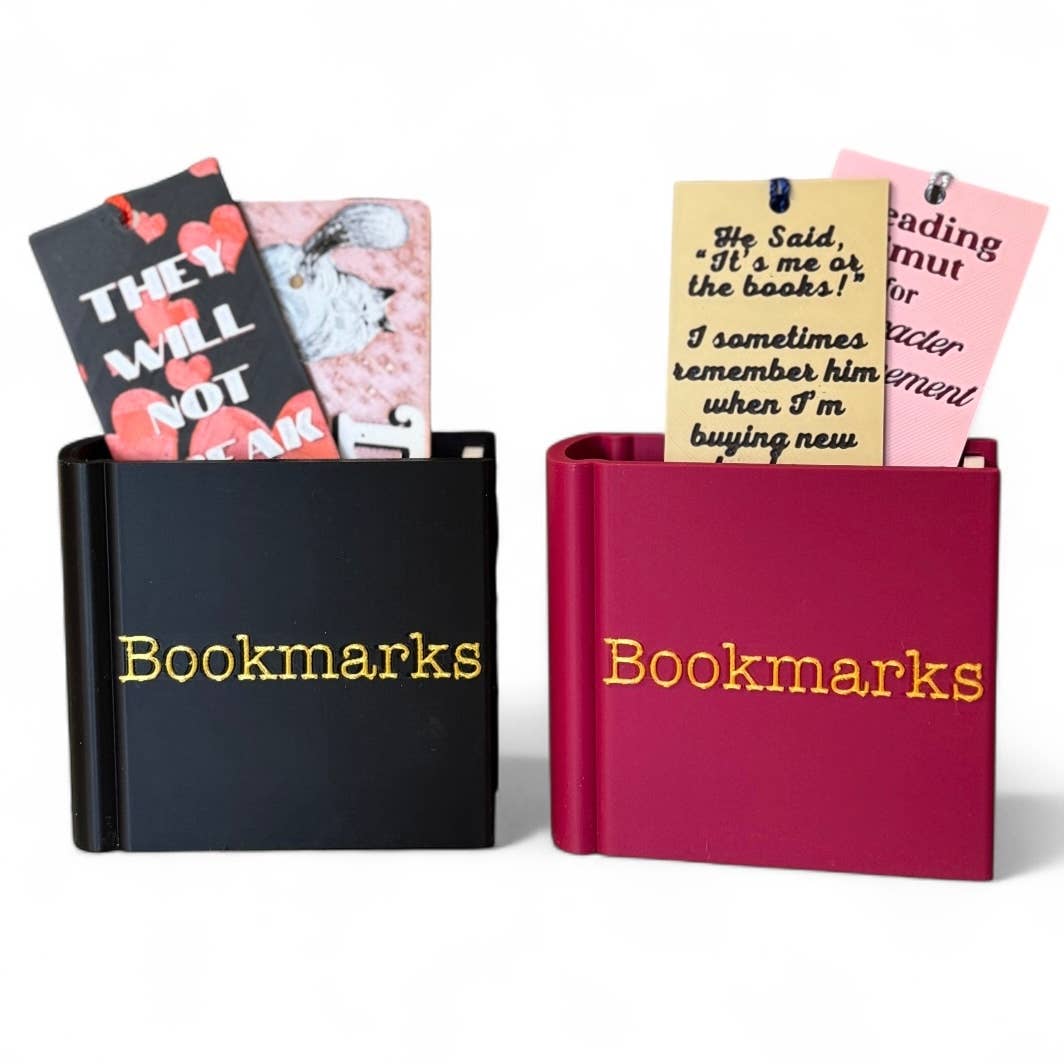 Bookmark Holder Caddy, Bookshelf Decor: Black