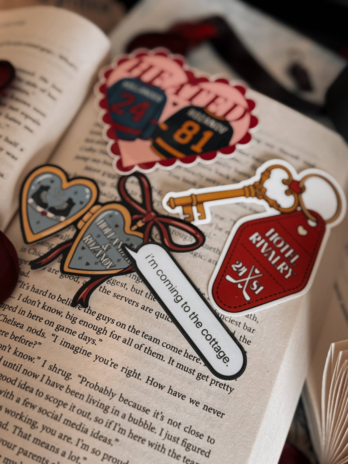 Heated Rivalry Hotel Hockey Romance Sticker: Holographic Rainbow