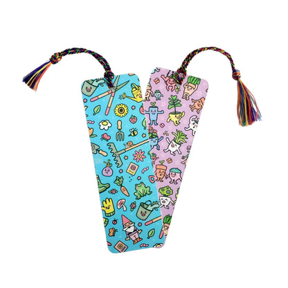 Planter Pals and Garden Gear Reading Bookmark with Tassel