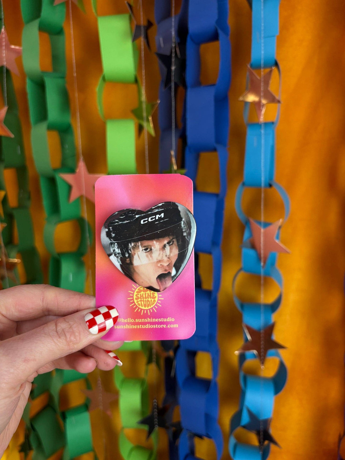 Game Face Ilya Heated Rivalry Pin: Not Carded For Display