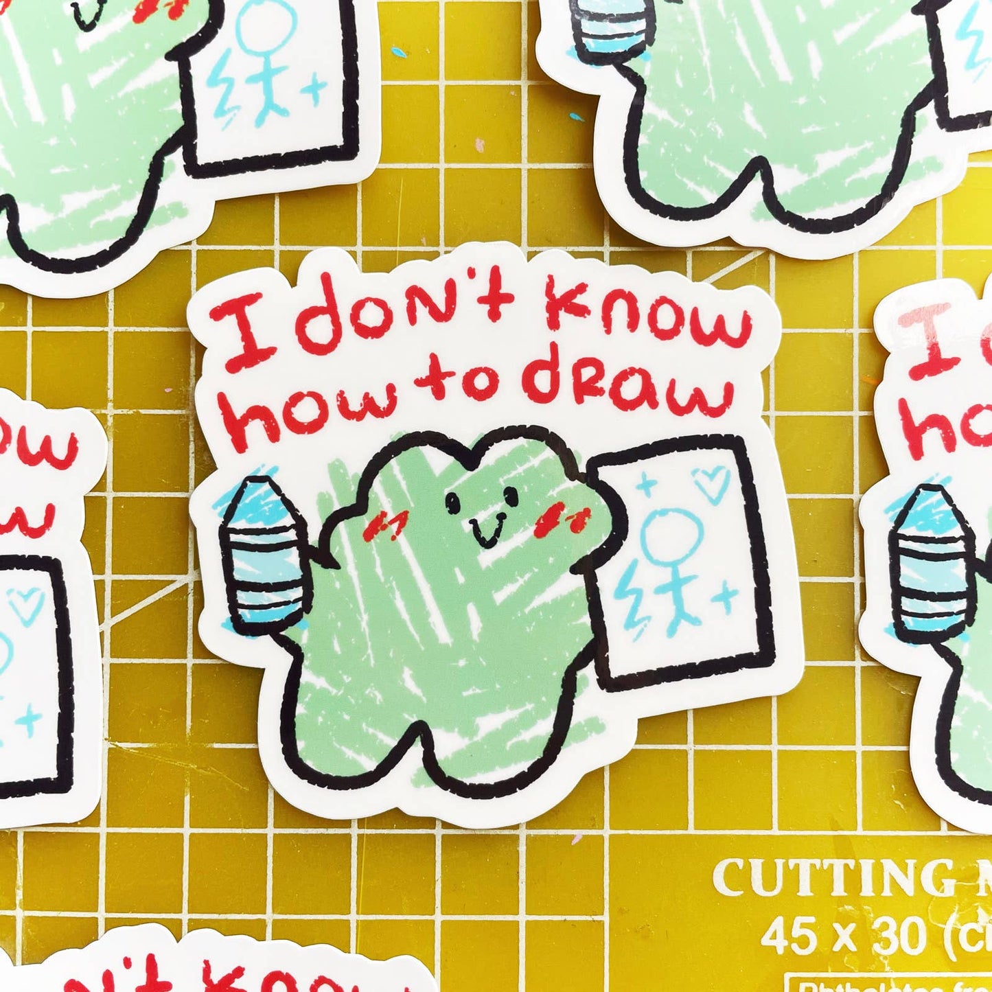 Cute Crayon Frog | Vinyl Sticker