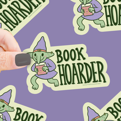 Book Hoarder | Goblin | Fantasy | Bookish | Vinyl Sticker