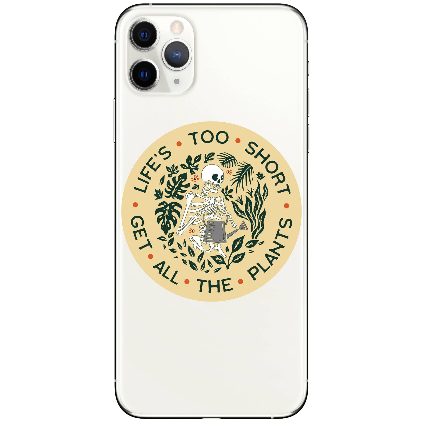 Cute Funny Plant Life Skeleton High Quality Vinyl Sticker