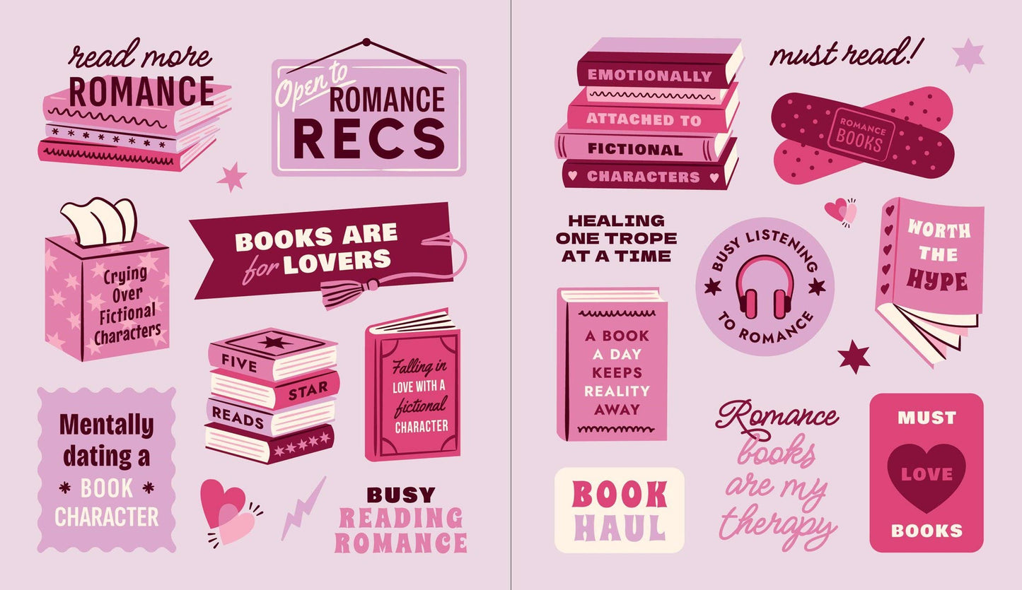 A Romance Reader's Sticker Book: Hardcover