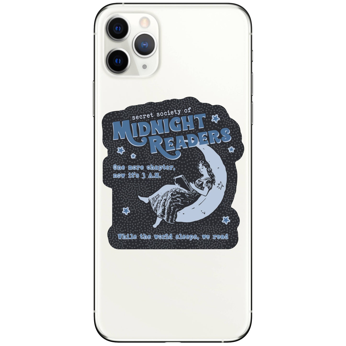 Night Reader Lit Book Lover High Quality Vinyl Sticker