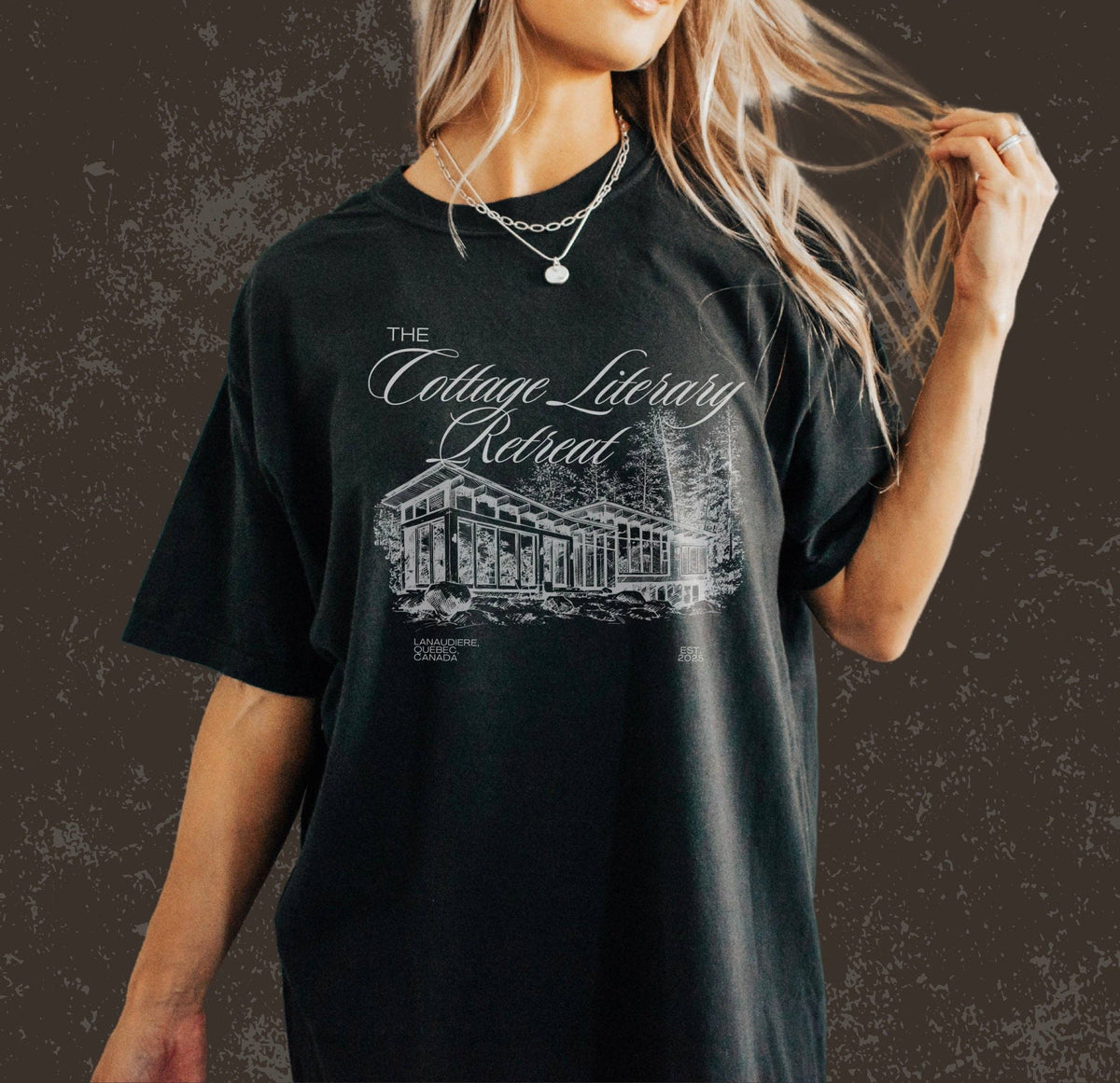 Heated Rivalry The Cottage Literary Retreat Tee: Black / XL
