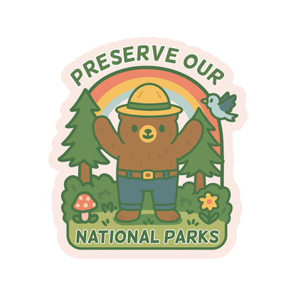 Climate Change Park Kawaii Nature High Quality Vinyl Sticker