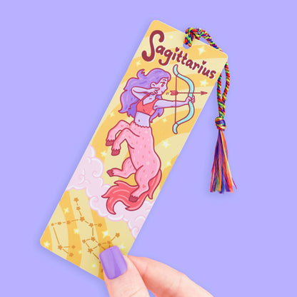 Sagittarius Zodiac Bookish Horoscope Bookmark with Tassel