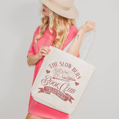 The Slow Burn Book Club Tote Bag: Natural