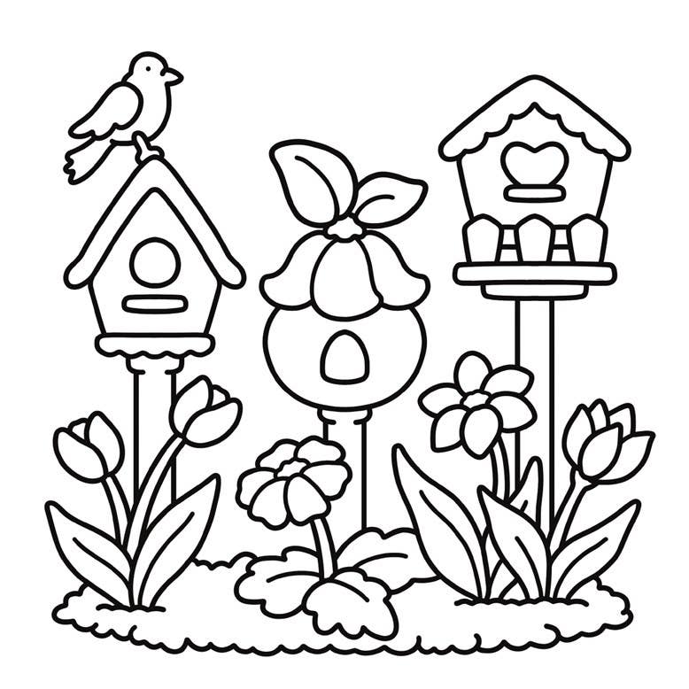 Garden Corners: Bold and Easy Coloring Book: Hikaru Kotz
