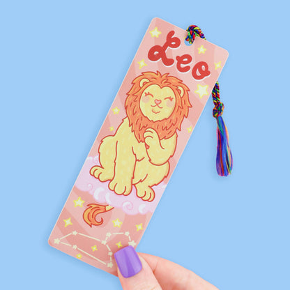 Leo Zodiac Bookish Horoscope Bookmark with Tassel
