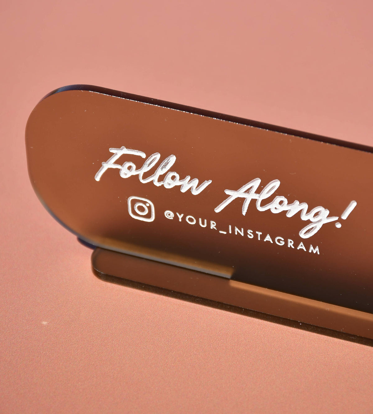 CUSTOM - Follow Along  -  Retail Sign - Instagram QR code: Terracotta / Cream