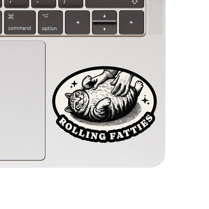 Fat Cat Feline Kitty Funny Humor High Quality Vinyl Sticker