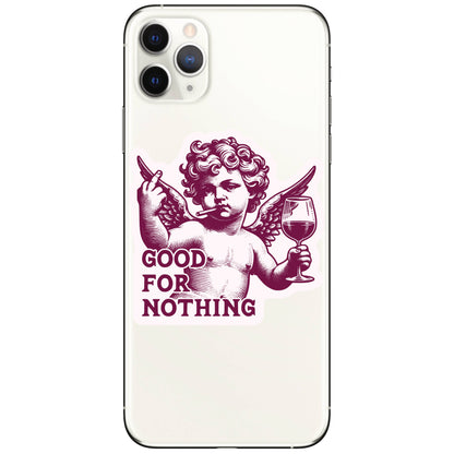 Sassy Swear Wine Smoke Angel High Quality Vinyl Sticker