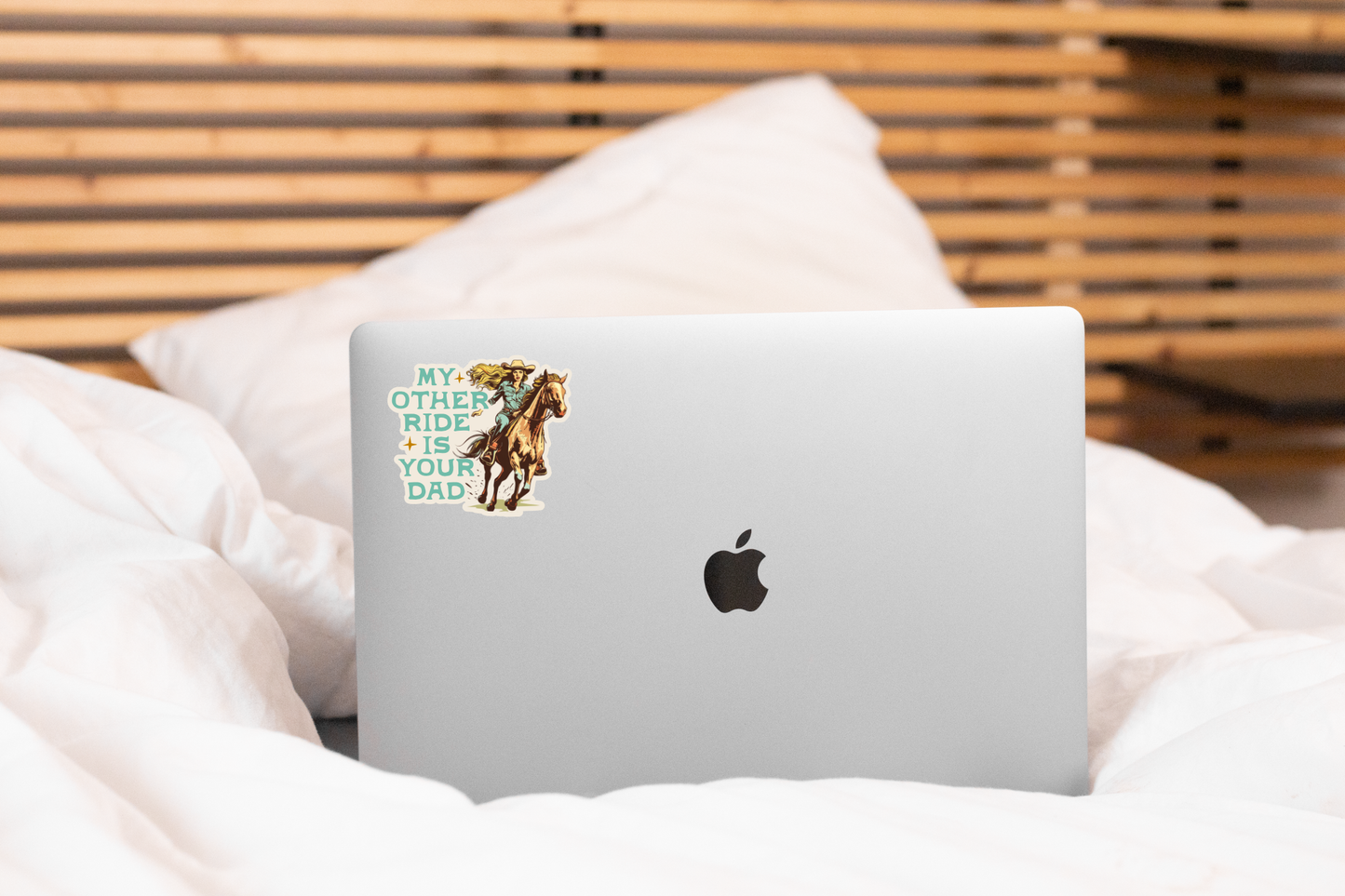 My Other Ride is Your Dad Sticker - cowgirl, west, horse