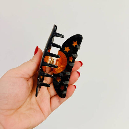 Acrylic Claw Clip, Sun Or Moon: Moon