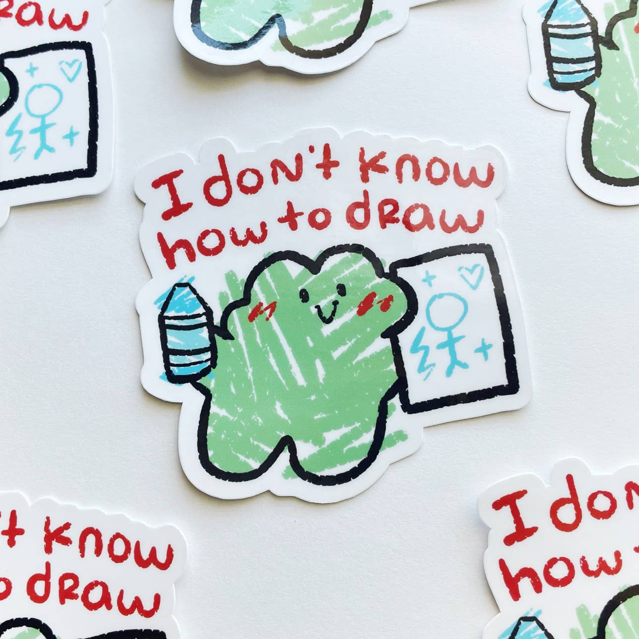 Cute Crayon Frog | Vinyl Sticker