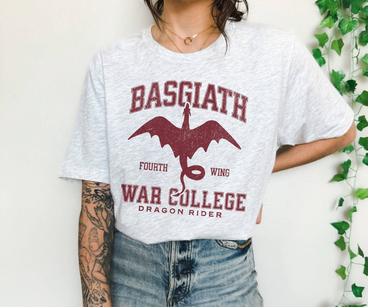 Fourth Wing Shirt - Officially Licensed Bookish Merch: T-shirt / White / L