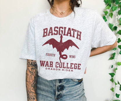 Fourth Wing Shirt - Officially Licensed Bookish Merch: T-shirt / White / M
