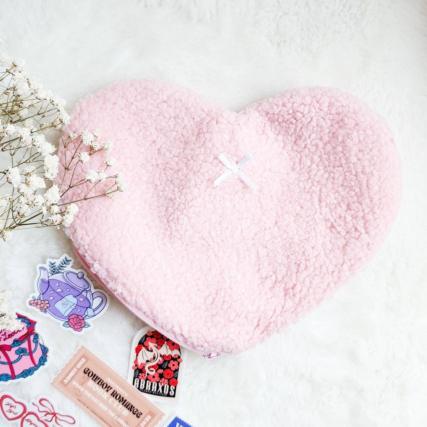 Heart Shaped Bookish Zippered Bag