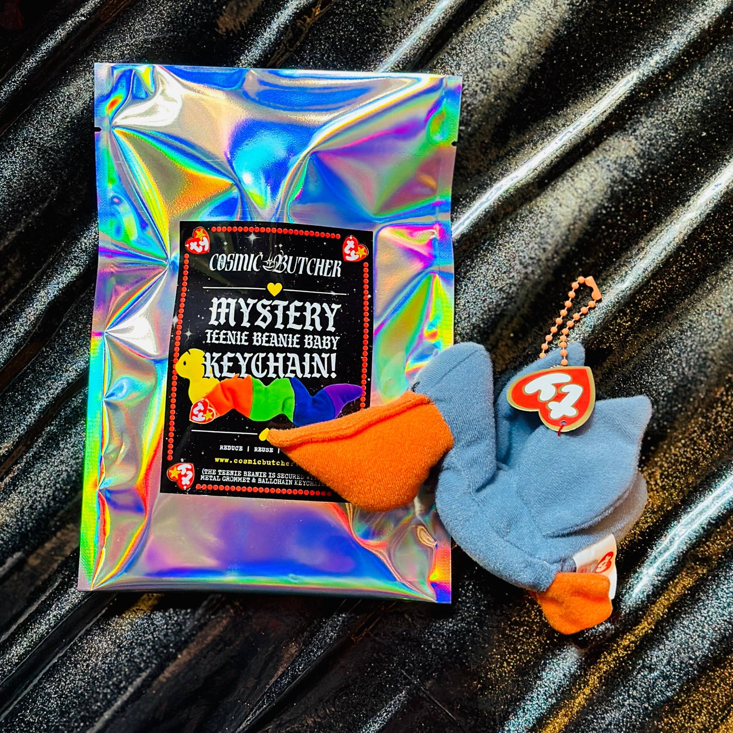 Teenie Beanie Baby Plush Keychain | 90's Nostalgia Blind Bag