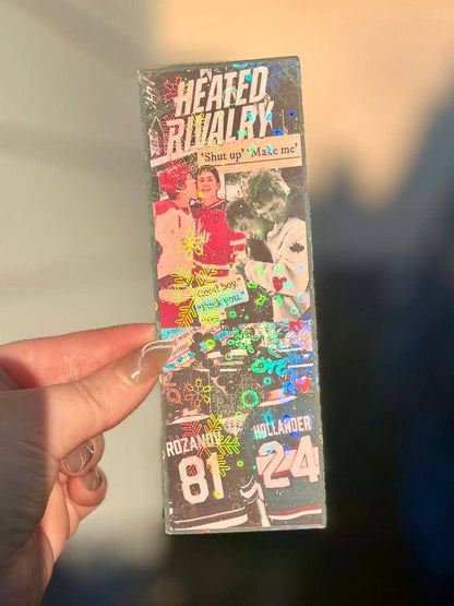 Heated Rivalry Hockey Romance Inspired Collage Bookmark: Add Tassel