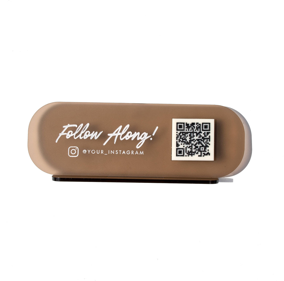 CUSTOM - Follow Along  -  Retail Sign - Instagram QR code: Terracotta / Cream