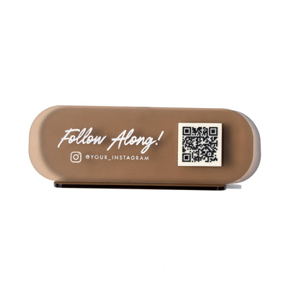 CUSTOM - Follow Along  -  Retail Sign - Instagram QR code: Terracotta / Cream