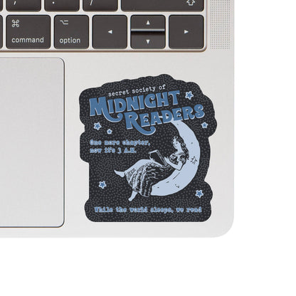Night Reader Lit Book Lover High Quality Vinyl Sticker
