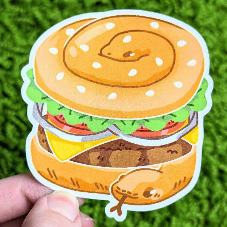 Snake Snack Fast Food Stickers: Snake Burger