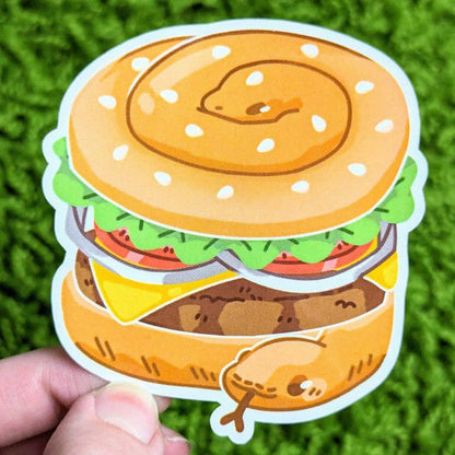 Snake Snack Fast Food Stickers: Snake Burger