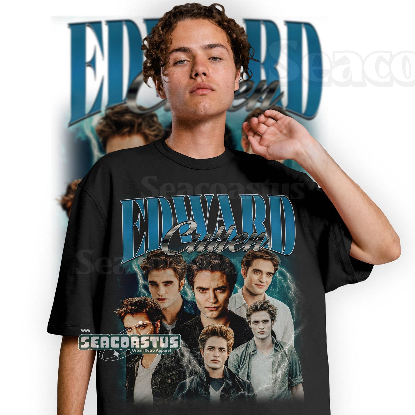 Limited Edward Cullen Vintage Graphic Unisex T-shirt: T-shirt / Black / 2XL